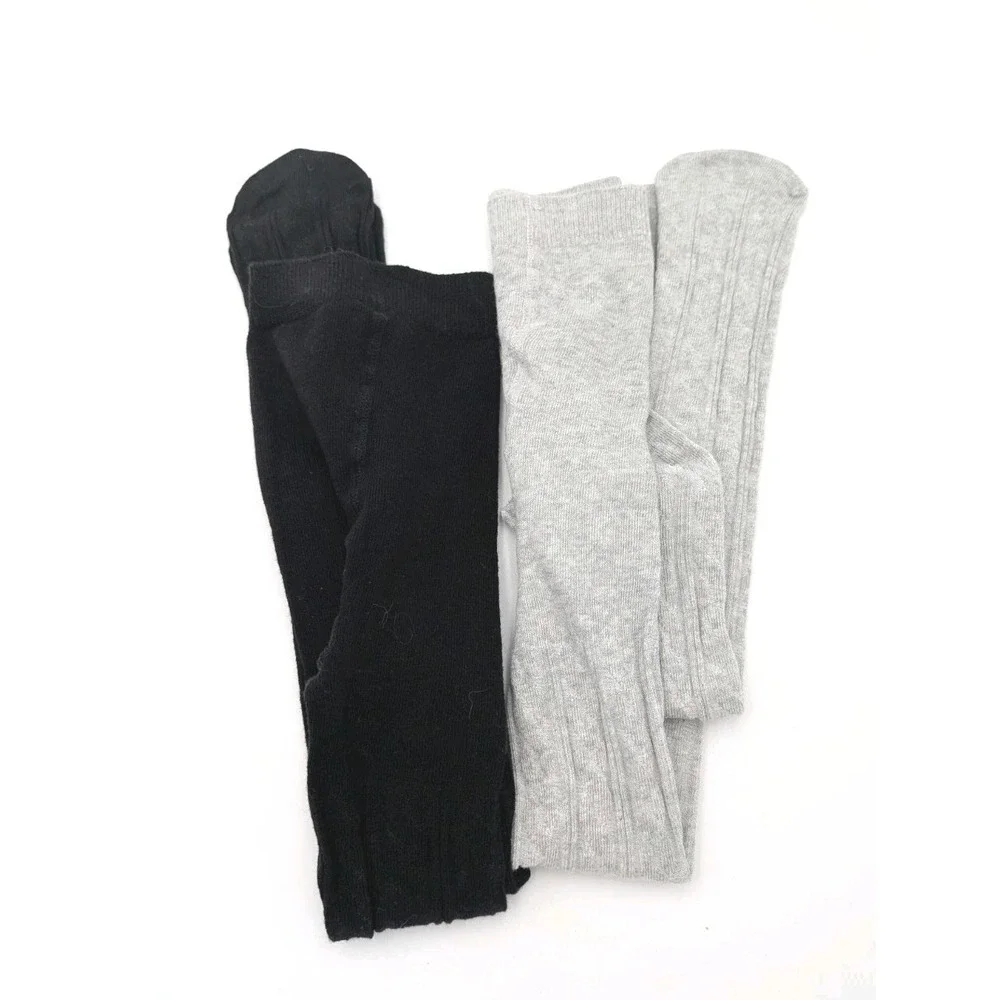 Girls gray and black Tights Size 4-6X